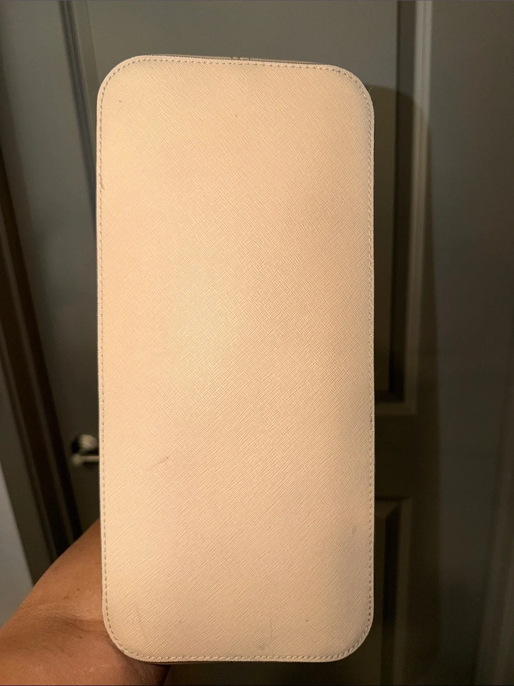 Michael Kors Cream Saffiano Tote with Gold MK Charm